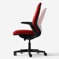 Fauteuil de bureau ergonomique aux lignes épurées, coloris rouge et noir