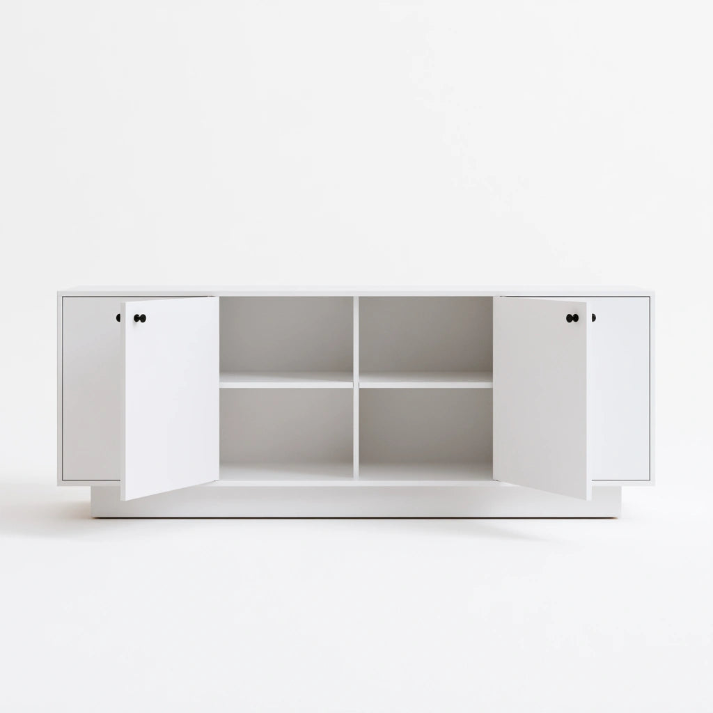 Meuble de rangement en bois, coloris brun naturel
