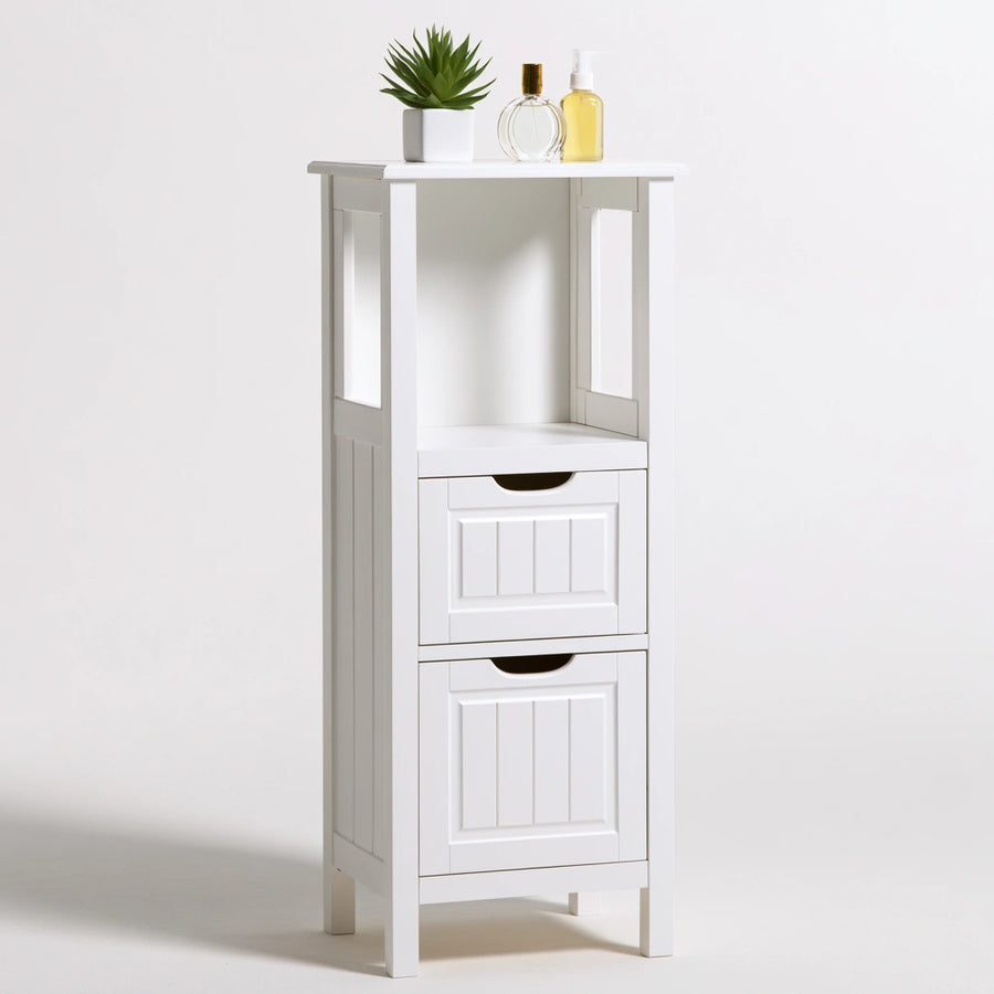 Meuble de rangement en bois, coloris blanc